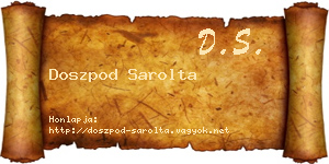 Doszpod Sarolta névjegykártya